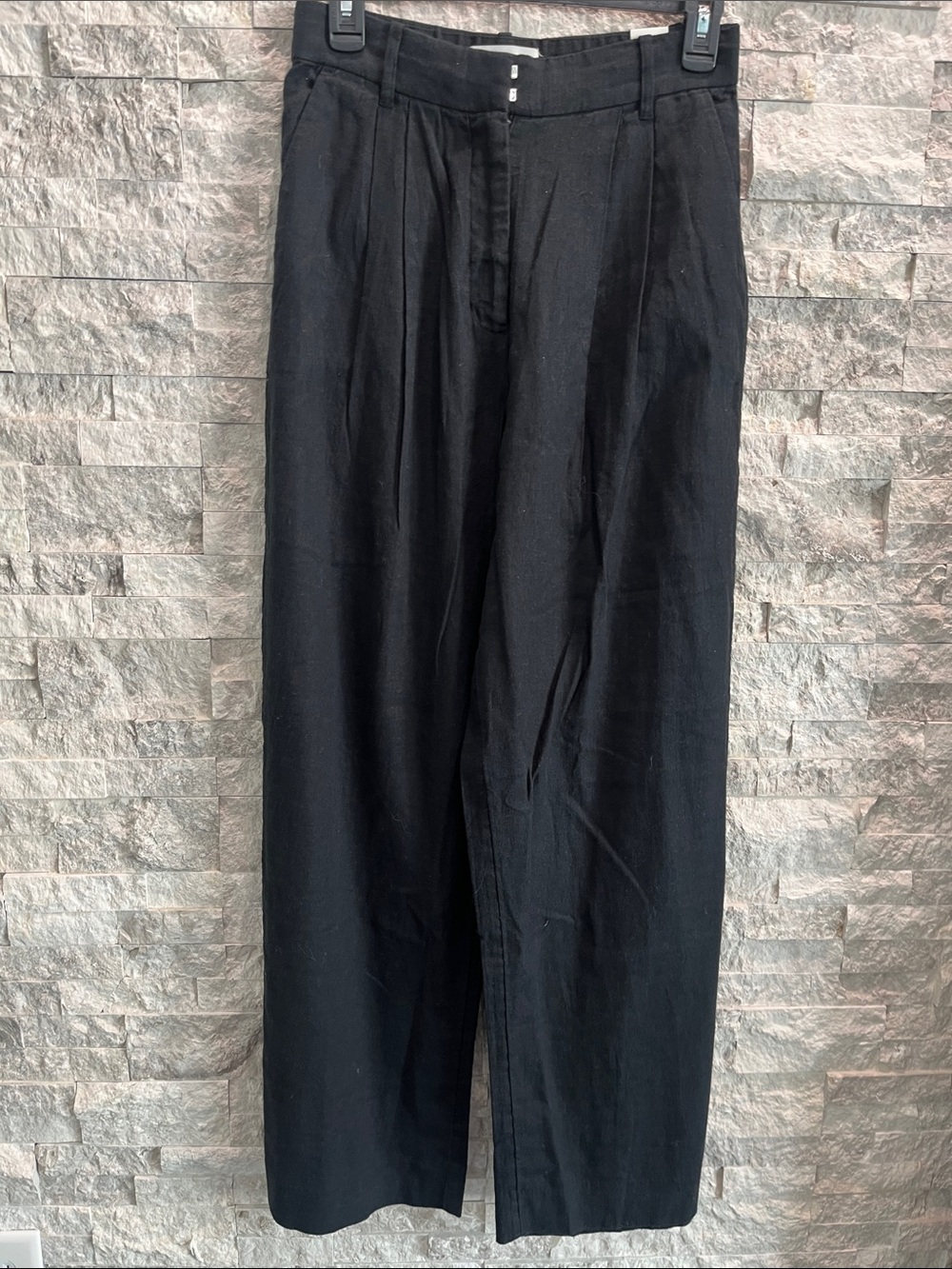 Abercrombie & Fitch Linen-Blend Black Outfit Sz-S - Picture 9 of 16
